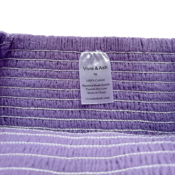 Vivie & Ash Smocked Muslin Dress Size 10 - Picture 4 of 4